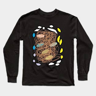 line work with different shape Long Sleeve T-Shirt